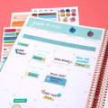 Tarefas coloridas feitas sob encomenda / calendário / etiquetas decorativas diário do planejador, notas pegajosas